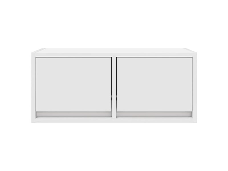  Meuble tv - banc tv - meuble de rangement blanc 60x31x25,5 cm bois d'ingénierie  - Conforama E