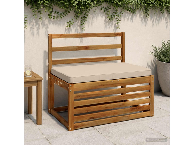  Lot de 2 coussins de banc, coussins d'assise vught 100 % polyester crème cf57949  - Conforama B