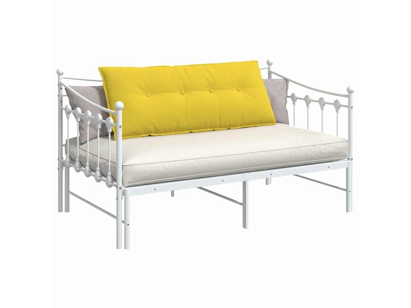 Coussin de dos, coussin de dossier jaune clair 120 x 19 x 50 cm tissu cf54769 - Conforama C