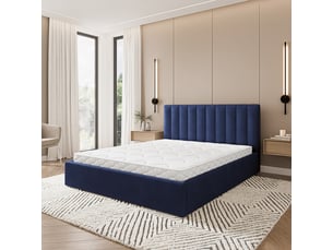 Lit coffre 180x200 cm MASSENO   coloris bleu