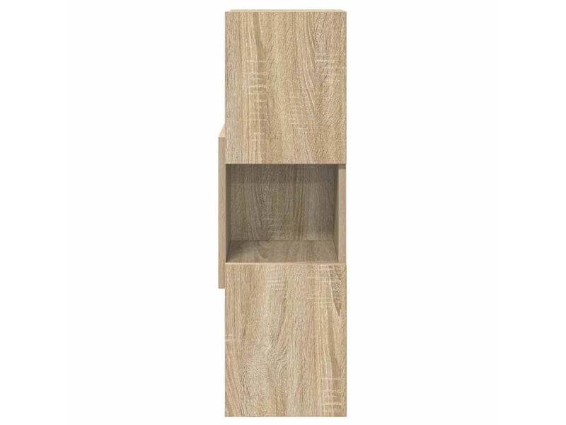  Meuble d'angle, meuble de rangement salon 25,5x25x80cm bois d'ingénierie chêne sonoma  - Conforama C