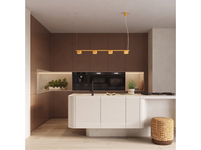 Lustre riff 4 jaune gx53 aluminium moderne 208x122x10cm SL.3097 - Conforama B