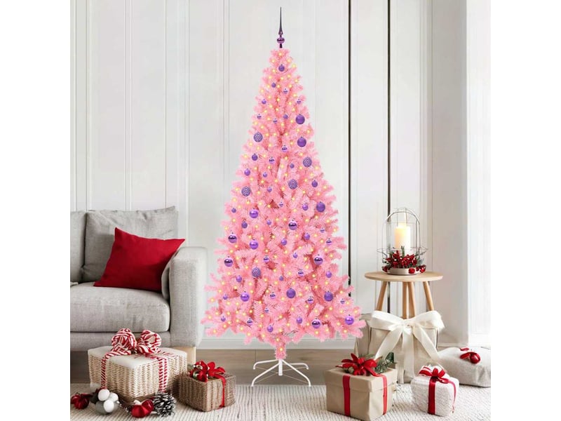  Sapin de noël, arbre de noël rose 180 cm pvc shl1587  - Conforama B