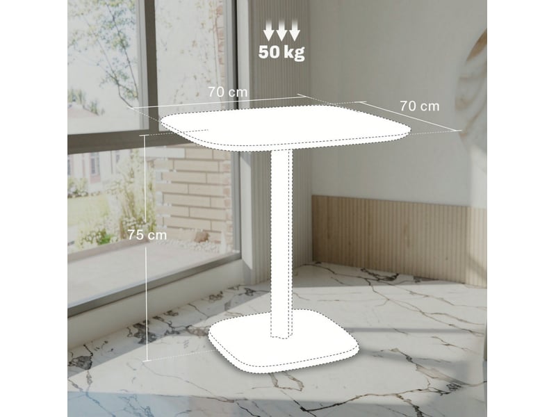 Table à manger carrée 4 personnes 70x70 cm evryae - Conforama E