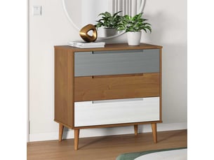 Commode 1 tiroir(s) <strong></strong> <strong></strong> coloris marron largeur 80 cm