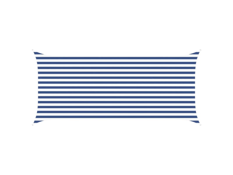 Voile d'ombre - voile d'ombrage - voile parasol bleu et blanc 2 x 4,5 m 100 % polyester oxford - Conforama A