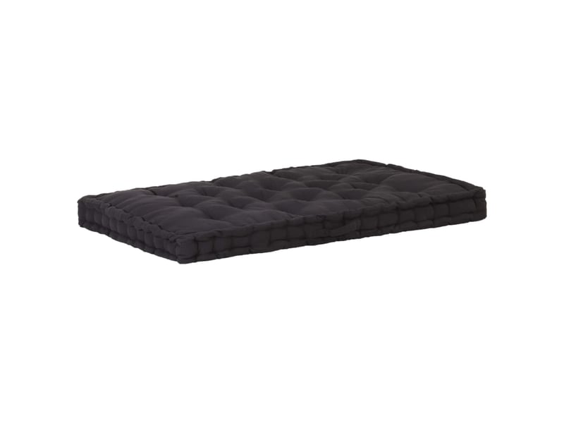  Coussin de canapé palette 100 % coton 120x80x10 cm noir dec021808  - Conforama A