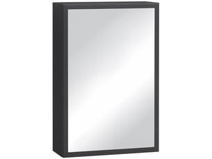 Armoire de toilette avec miroir 3 compartiments en acier noir 40x15x60 cm