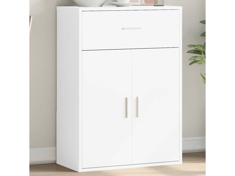  Buffet - bahut - meuble de rangement blanc 60x30x84 cm bois d'ingénierie  - Conforama B