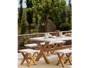 Tabouret de jardin olbia béton blanc