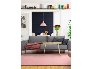 Tapis rectangulaire atticgo kristel 160x230 cm, rose, polyester