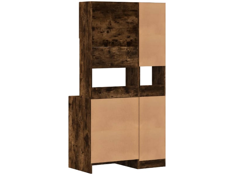 Armoires de cuisine en bois d'ingénierie 95 x 50 x 180 cm avec grands espaces de rangement style moderne en chêne fumé 02_0055529  - Conforama D