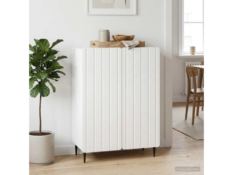  Buffet - bahut - meuble de rangement blanc 66 x 34,5 x 92 cm bois d'ingénierie  - Conforama B