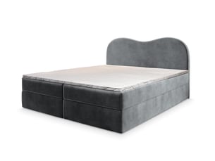 Lit avec rangement 140x200 cm <strong>MASSENO</strong>  <strong></strong> coloris gris