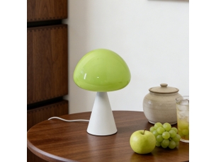 Lampe de table champignon style français – ambiance lumineuse, déco pour bureau et chevet-vert
