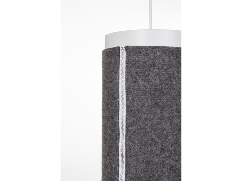  Lampe suspension en feutre zip star 52cm gris  - Conforama B
