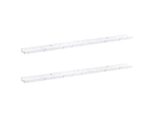 Lot de 2 étagères murales, étagères flottantes, étagères suspendues marbre blanc 115 x 9 x 3 cm cf41802