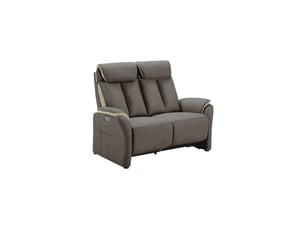Canapé droit relax électrique <strong>ALTOBUY</strong> <strong>ODEON</strong> 2 places Polyester gris