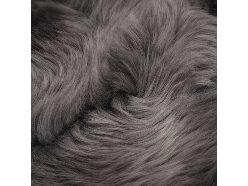  Lot de 2 coussins de chaise gris clair 40x40 cm mouton véritable dec021288  - Conforama B