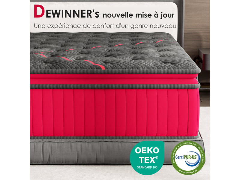  Matelas ressorts 140x200 cm, 30 cm épaisseur  - Conforama D