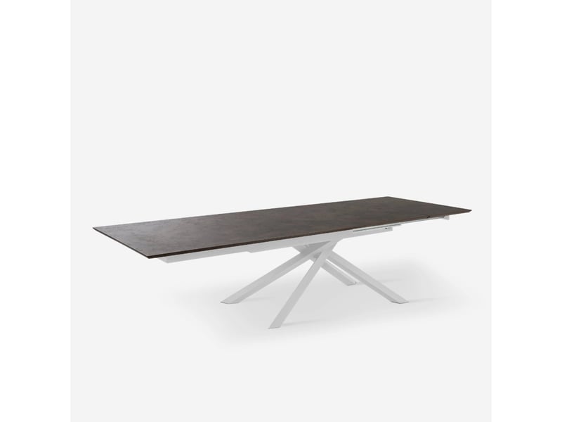  Table extensible en hpl jusqu'à 12 personnes 170270 x 90 ryder - rouiller  - Conforama C