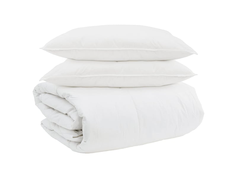  Ensemble de duvet avec oreiller 3 pièces - couette blanc plume de canard  - Conforama A