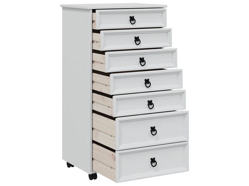  Caisson roulant de bureau avec tiroirs corona blanc shl9987  - Conforama C
