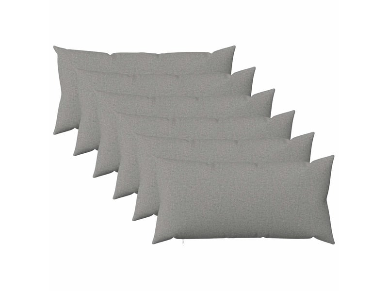  Lot de 6 coussins avec oreiller, coussins décoratifs heerlen gris nuage tissu cf50705  - Conforama B