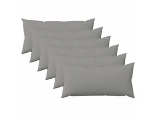 Lot de 6 coussins avec oreiller, coussins décoratifs heerlen gris nuage tissu cf50705