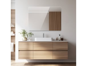 Miroir salle de bain 60x80 cm, miroir mural sans cadre hd avec bords arrondis r50 et film anti-explosion, installation horizontale ou verticale.