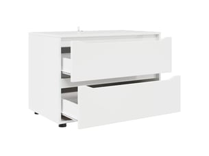 Armoire de rangement minimaliste fonctionnelle 80 x 48 x 57 cm en bois d'ingénierie blanc 02_0054591
