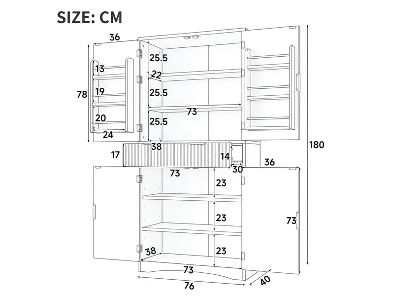  Buffet bahut à portes grillagées rangement à tiroirs et portes finition ton noyer  - Conforama C