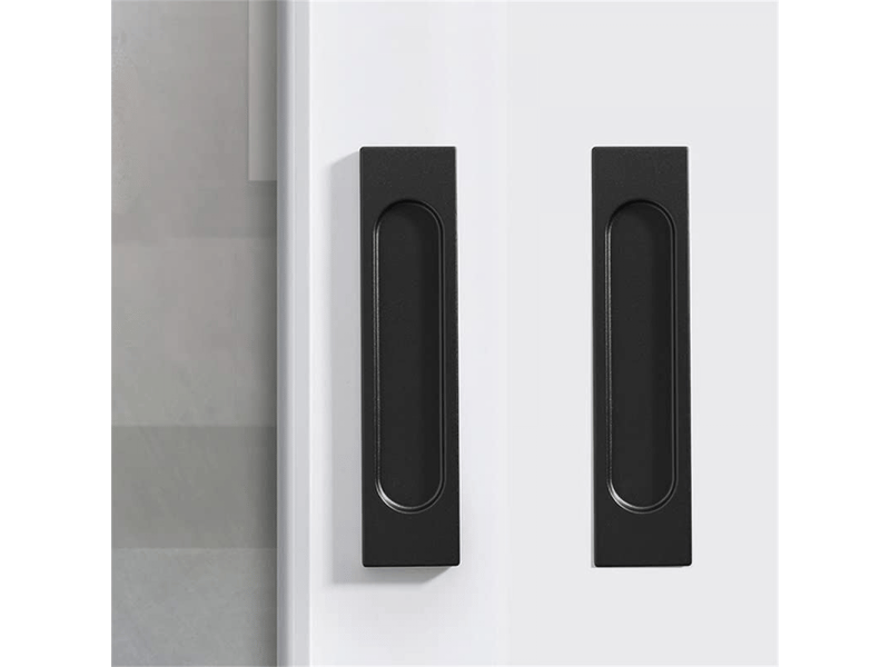  2 pièces de tireurs autocollants noirs pour portes coulissantes tireurs pour meubles sans perçage  - Conforama A