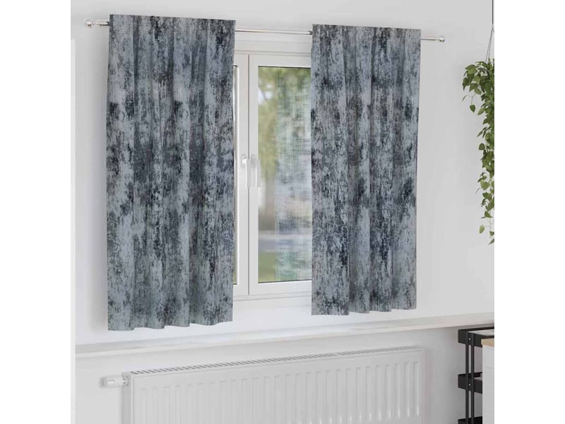 Lot de 2 rideaux en velours, rideaux de fenêtre gris argenté 175 x 140 cm velours cf44217 - Conforama B
