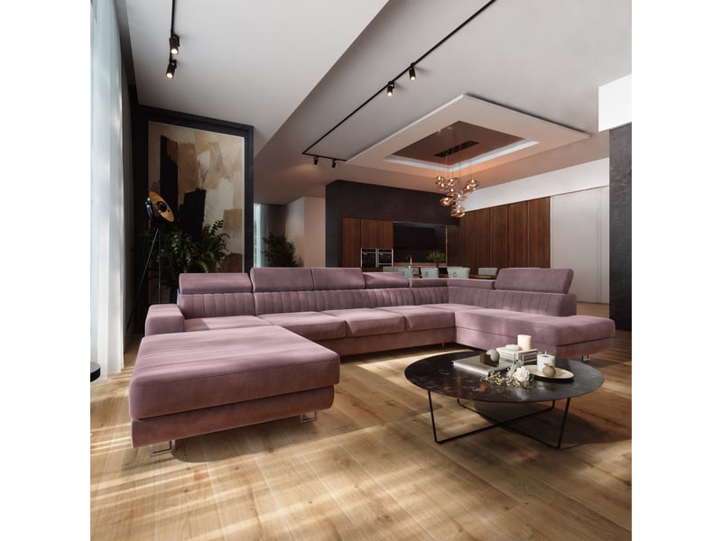  Canapé d'angle gaian, velours bruyère  - Conforama B