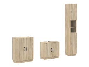 Ensemble de meuble de salle de bain 3 pièces hoorn chêne sonoma cf63476
