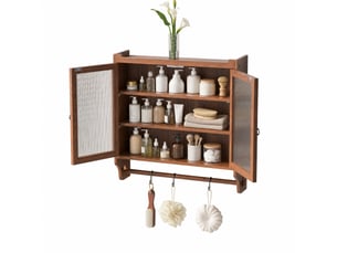 Vitrine coloris marron 3 étagère(s) HAUSS SPOLE - 63 cmx60 cm