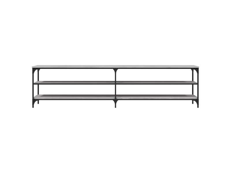  Meuble tv - banc tv - meuble de rangement sonoma gris 200x30x50 cm bois d'ingénierie et métal  - Conforama E