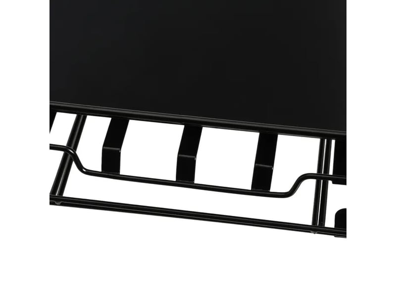  Tiroir rangement porte-capsules de café 32 emplacements en métal noir mat,plateau support pour machine à café - longueur 21 x profondeur 31 x hauteur 7,5 cm  - Conforama E