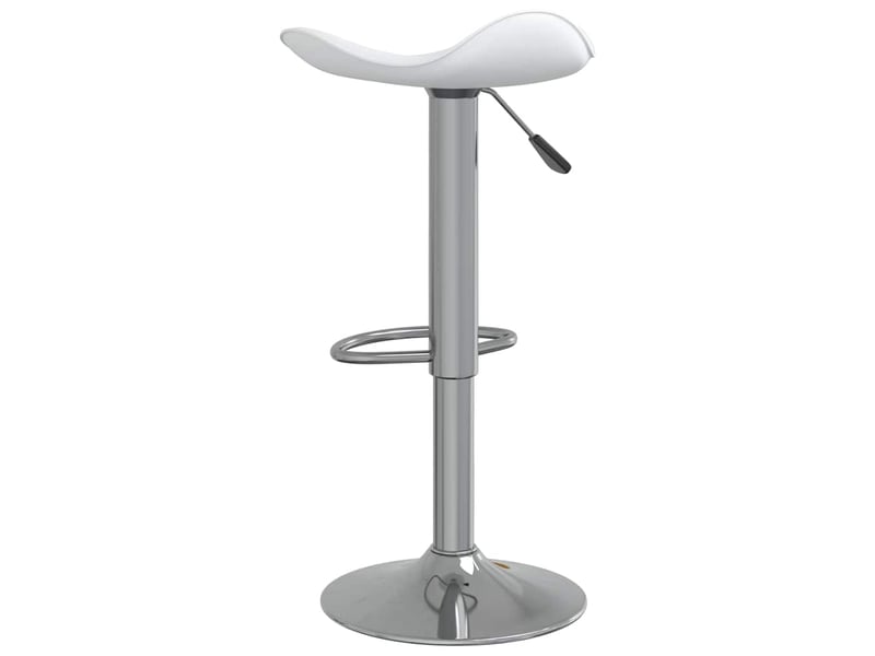  Tabouret de bar, chaise de bar blanc acier chromé et cuir artificiel  - Conforama E