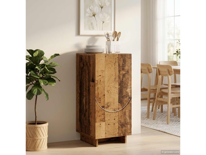 Buffet salon, buffet de rangement bois ancien 33,5x34,5x75 cm bois d'ingénierie shl6866 - Conforama B