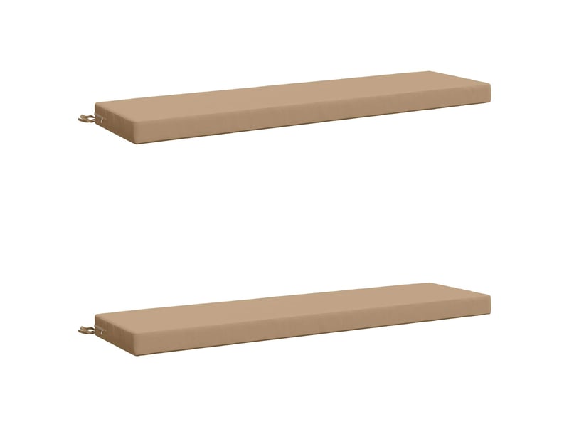 Lot de 2 coussins de banc, coussins d'assise soest 100 % polyester sable cf57427 - Conforama A