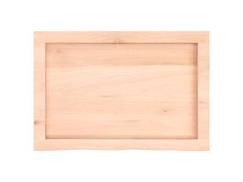 Comptoir de salle de bain, plan de travail 60x40x(2-4) cm bois massif non traité cf65739 - Conforama C