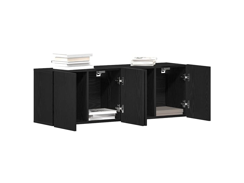  Meubles tv 2 pcs chêne noir 120x30x41 cm bois d'ingénierie  - Conforama D