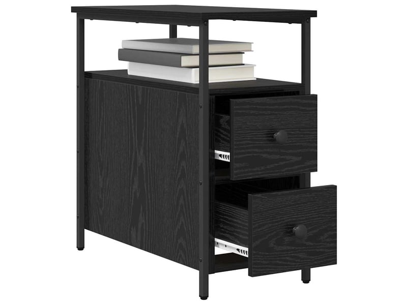 Table de chevet - cabinet de chevet - table de nuit 2 pc chêne noir 30 x 60 x 60 cm - Conforama B