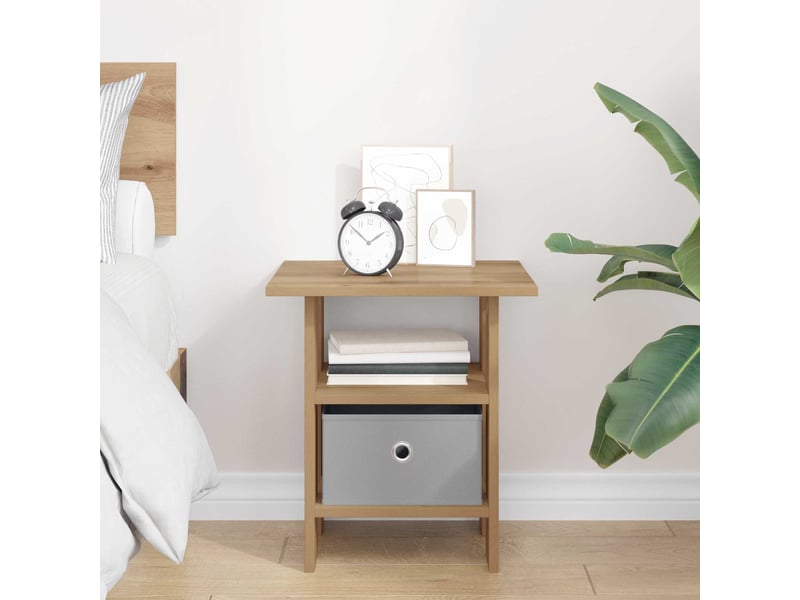  Table de chevet - cabinet de chevet - table de nuit chêne artisanal 41 x 40 x 45 cm  - Conforama C
