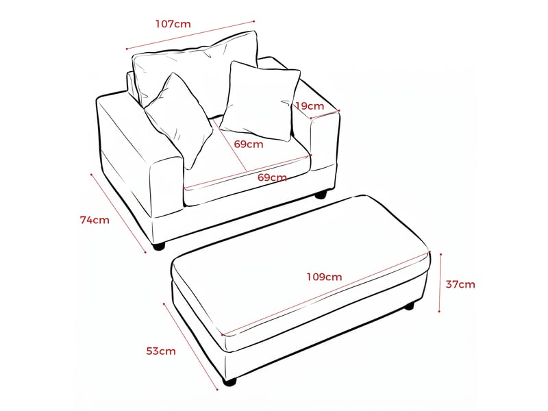  Chaise longue noire avec repose-pieds et rangement, fauteuil lounge moderne avec trois coussins pour salon ou chambre  - Conforama E