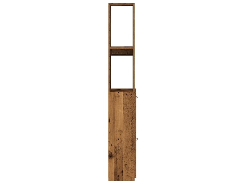  Armoire de salle de bain, meuble de rangement vieux bois 25x25x170cm bois ingénierie  - Conforama E