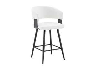 tabouret de bar <strong>HAUSS SPOLE</strong> - blanc hauteur d'assise 64 cm vendu Par paire