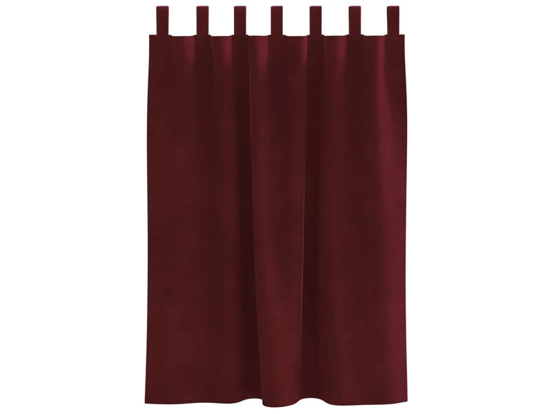  Lot de 2 rideaux, rideaux de fenêtre bordeaux 140 x 140 cm velours cf44002  - Conforama D